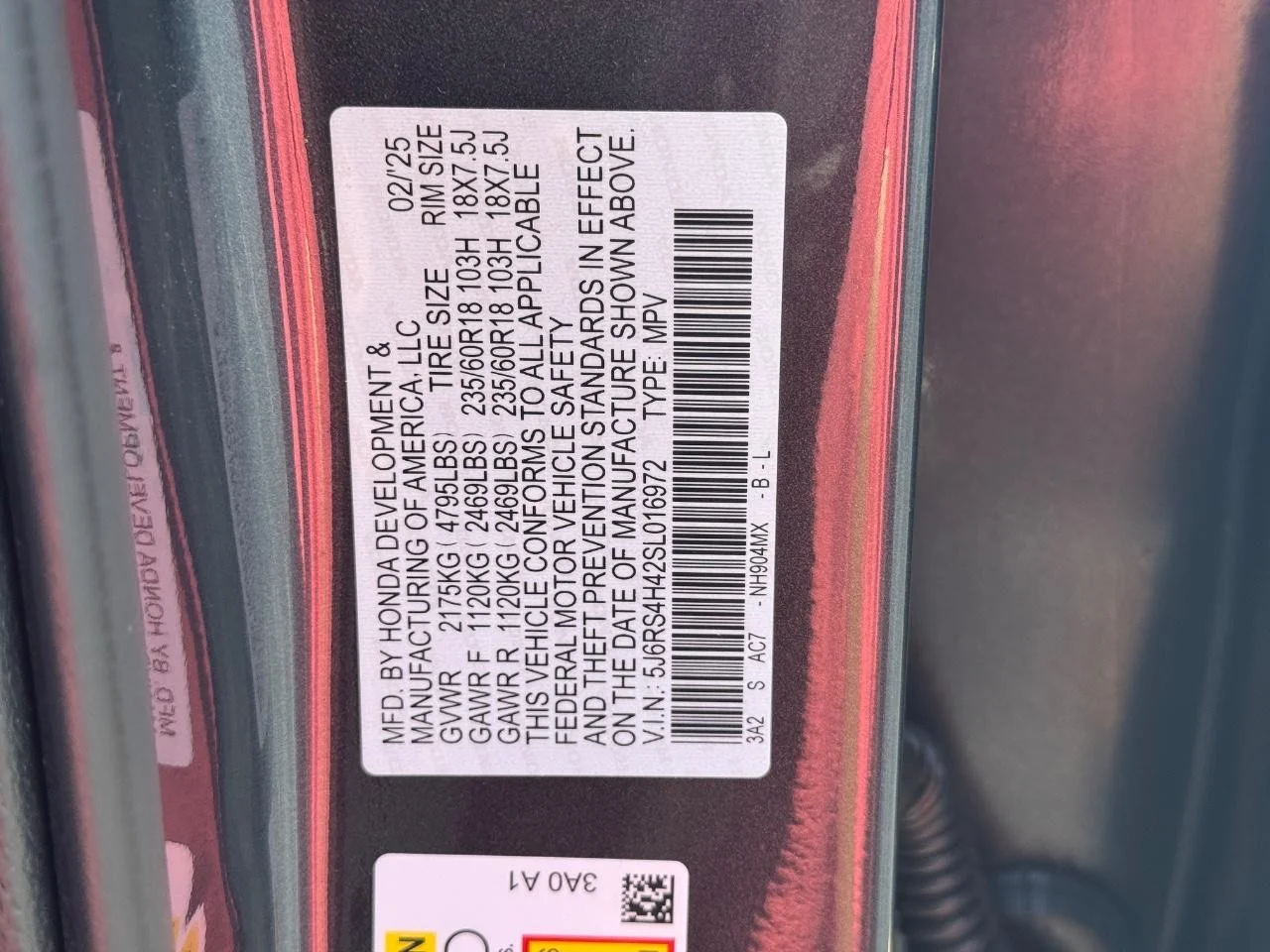 Certified Used 2025 Meteorite Gray Metallic Honda 1.5T AWD EX image 28
