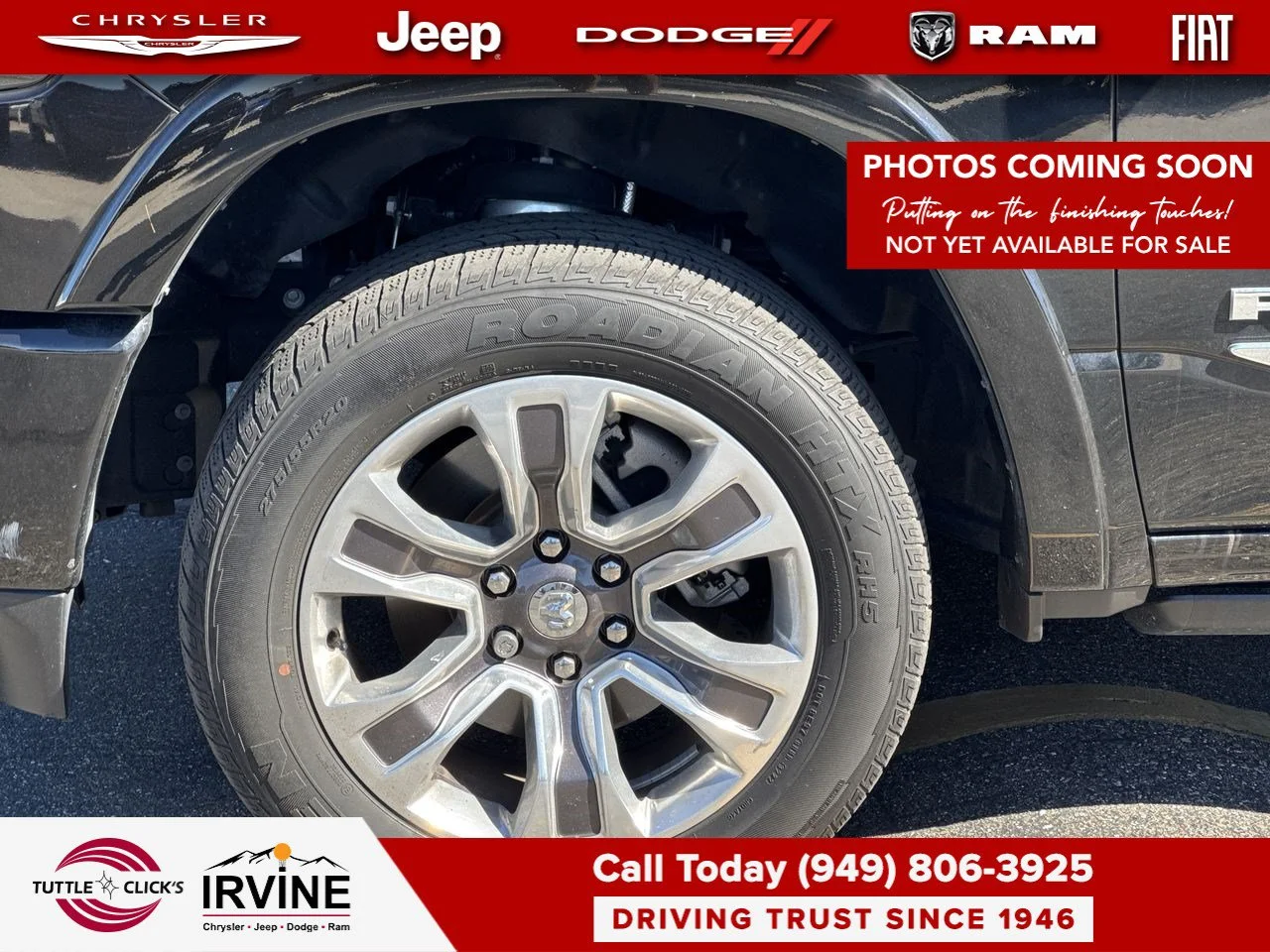 Used 2023 Diamond Black Crystal Pearlcoat Ram Limited image 6