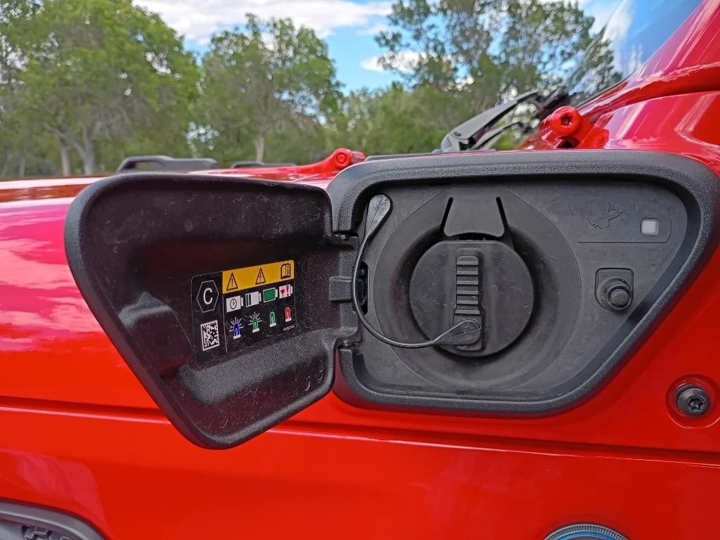 Used 2025 Firecracker Red Clearcoat Jeep Sahara image 40