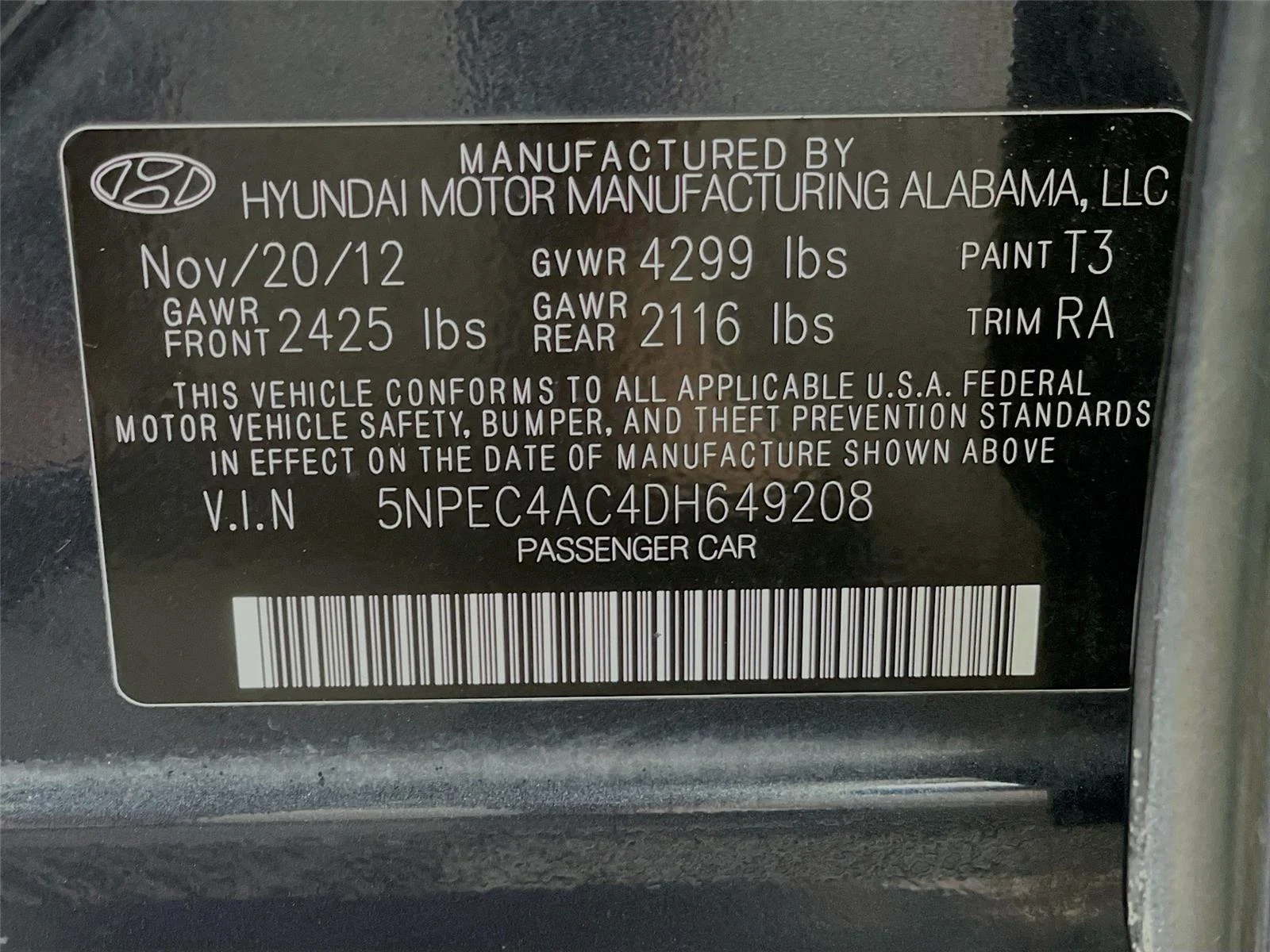 Used 2013 Pacific Blue Pearl Hyundai Limited PZEV image 32