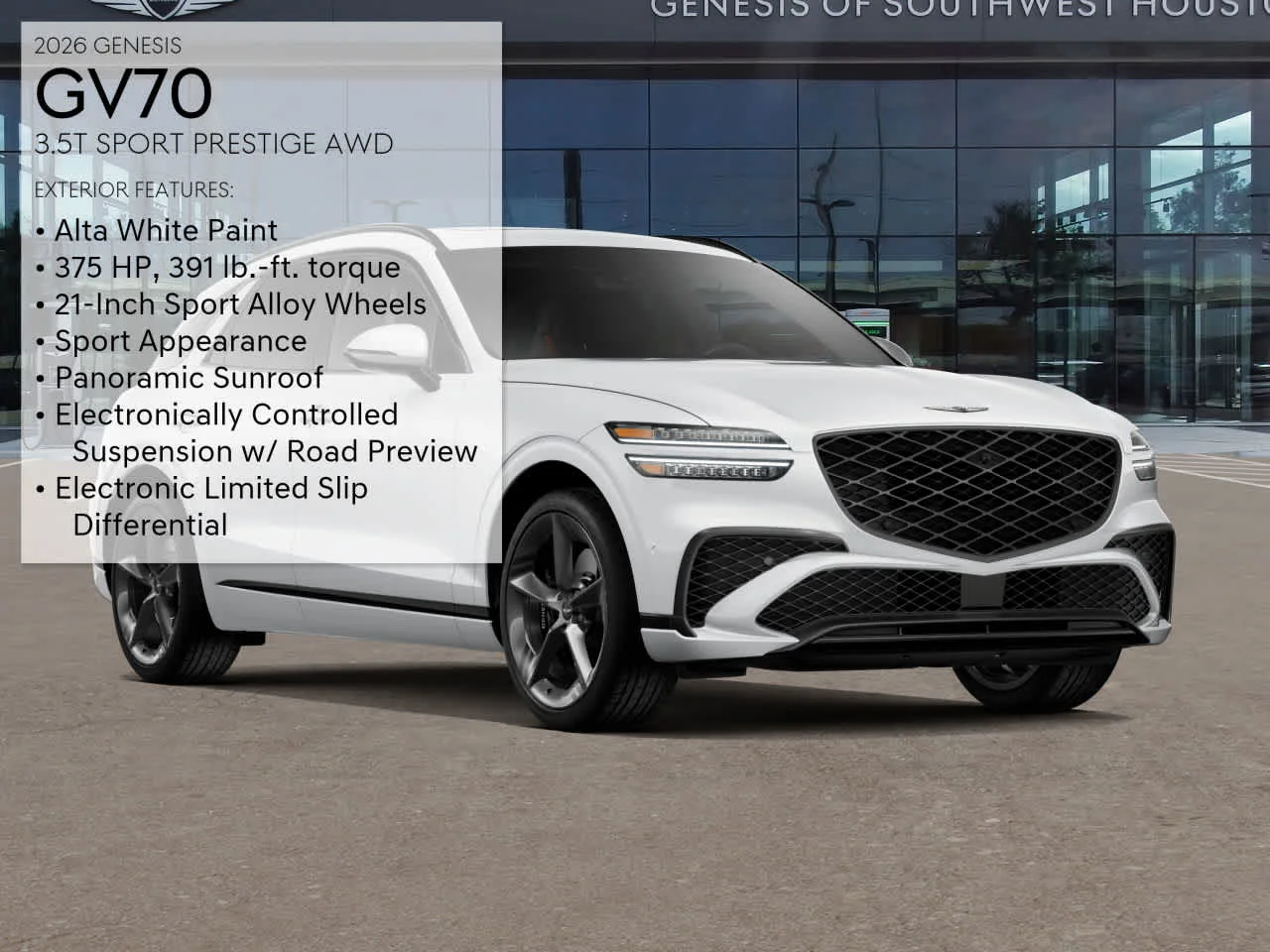 Used 2026 Alta White Genesis 3.5T Sport Prestige image 5