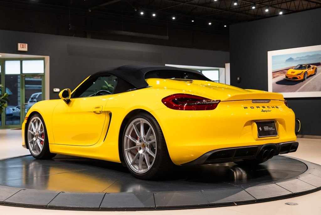 Used 2016 Racing Yellow Porsche Spyder image 41