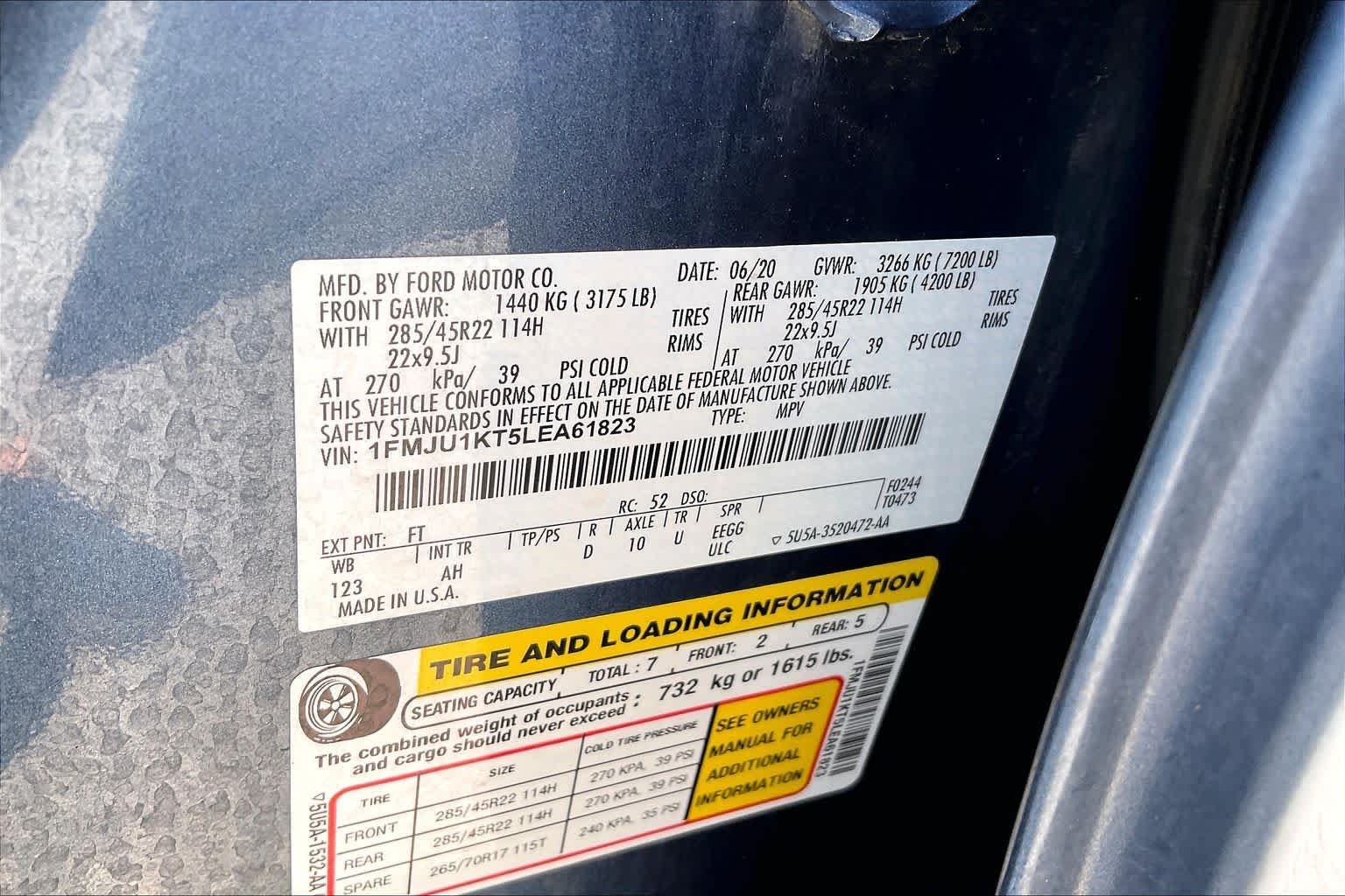 Used 2020 Blue Metallic Ford Limited image 33
