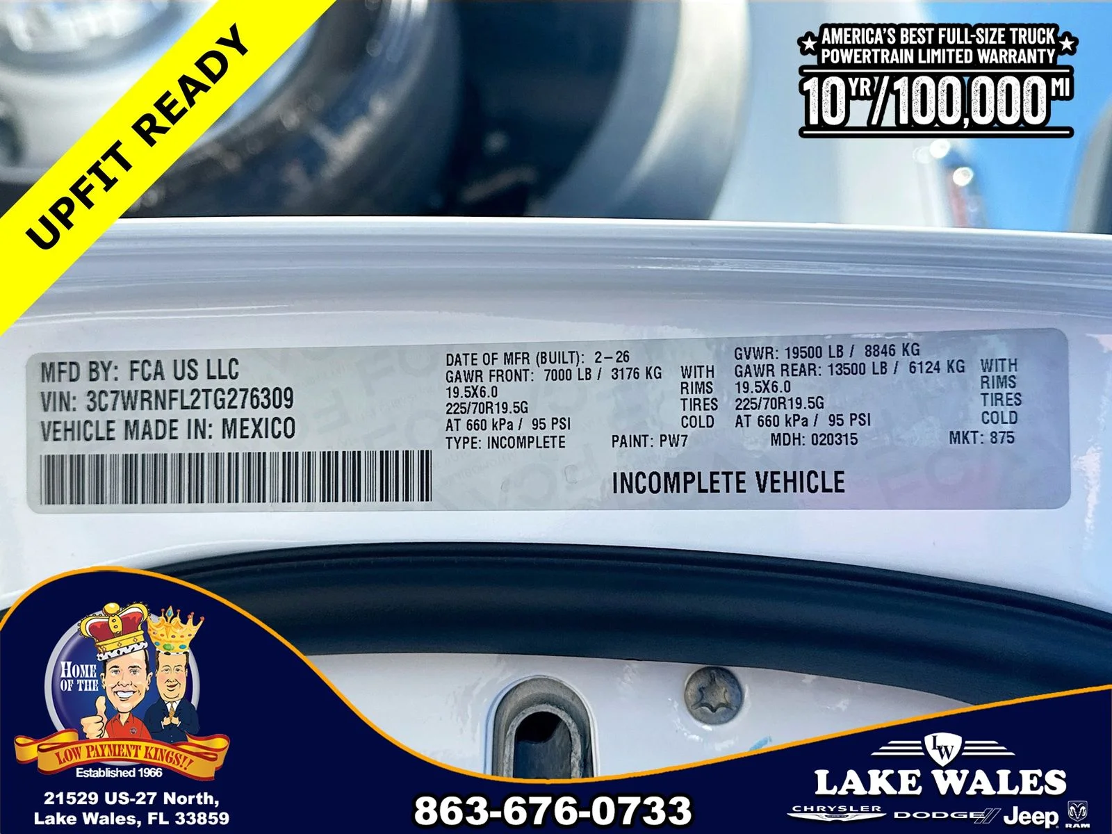 New 2026 Bright White Clear-Coat Exterior Paint RAM TRADESMAN image 27