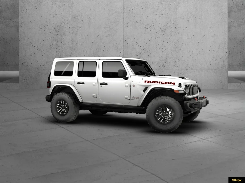 New 2026 Bright White Clear-Coat Exterior Paint Jeep Rubicon X image 9