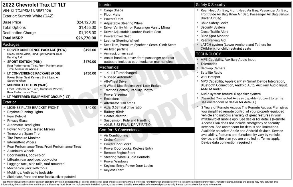 Used 2022 Summit White Chevrolet LT image 9