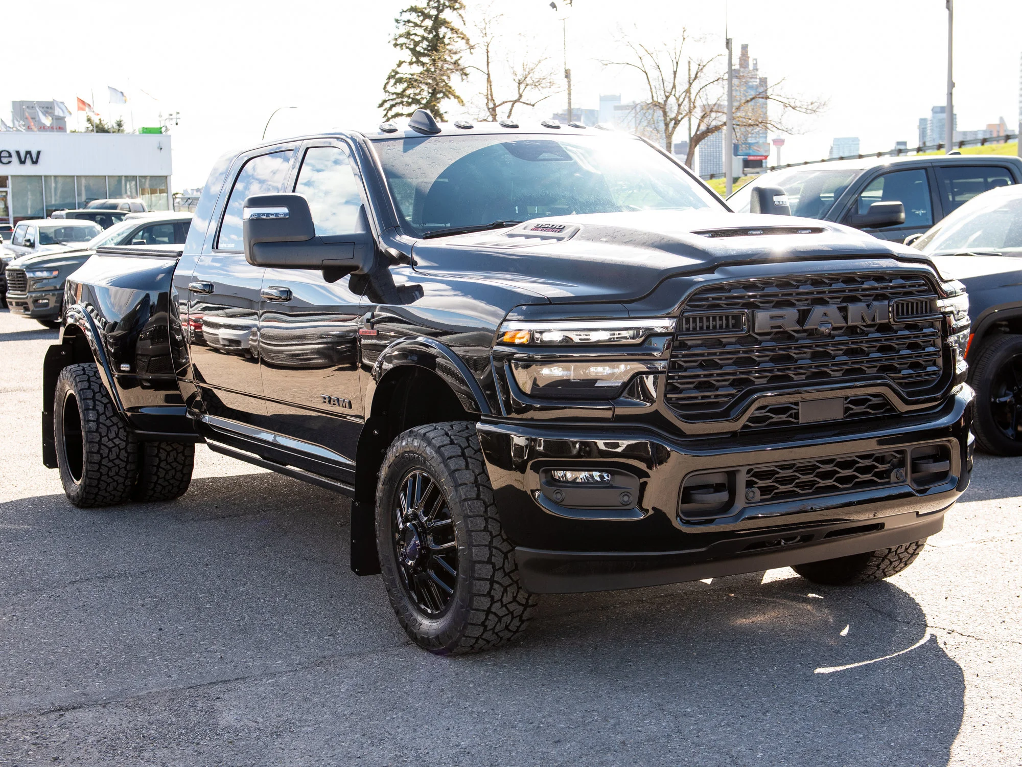 Used 2026 Black RAM Limited* Mega Cab Dually, 20 Inch Mayhem Wheels, 33 Inch Tires, Trigger Industries Mudflaps image 11