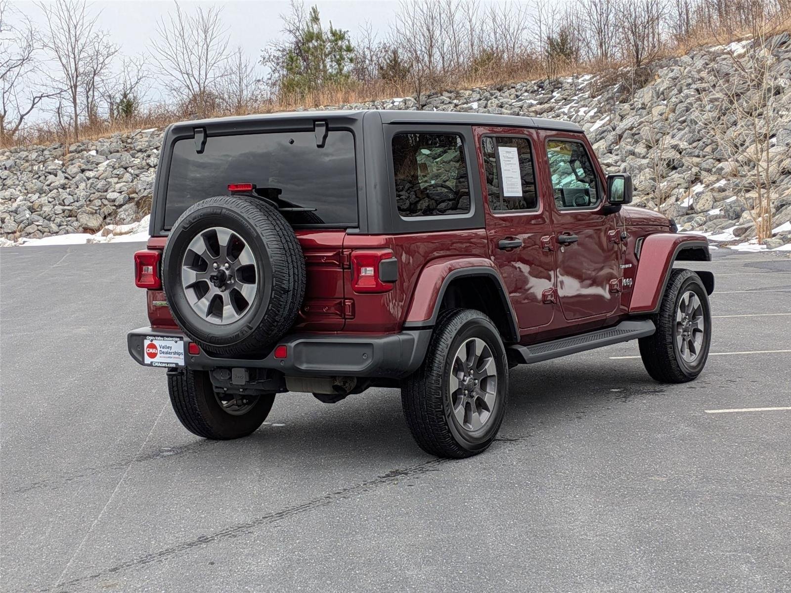 Used 2021 Snazzberry Pearlcoat Jeep Unlimited Sahara image 5