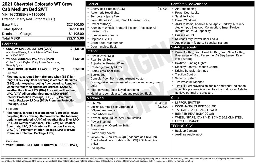 Used 2021 Red Chevrolet Work Truck image 35