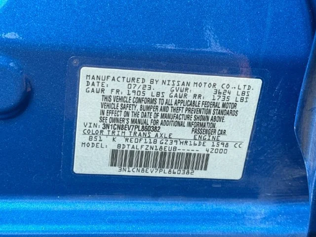 Used 2023 Electric Blue Metallic Nissan SV image 17