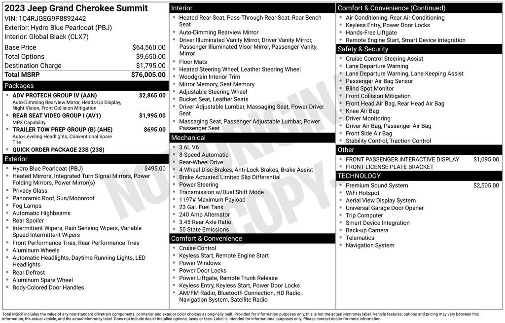 Used 2023 Blue Jeep Summit image 31
