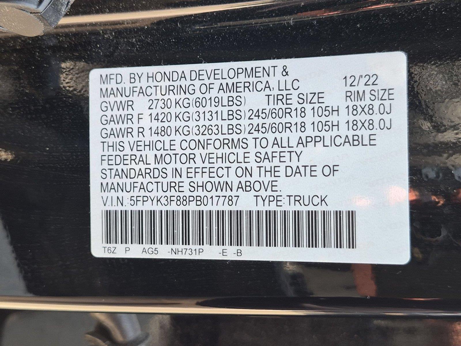 Used 2023 Crystal Black Pearl Honda Black Edition image 40