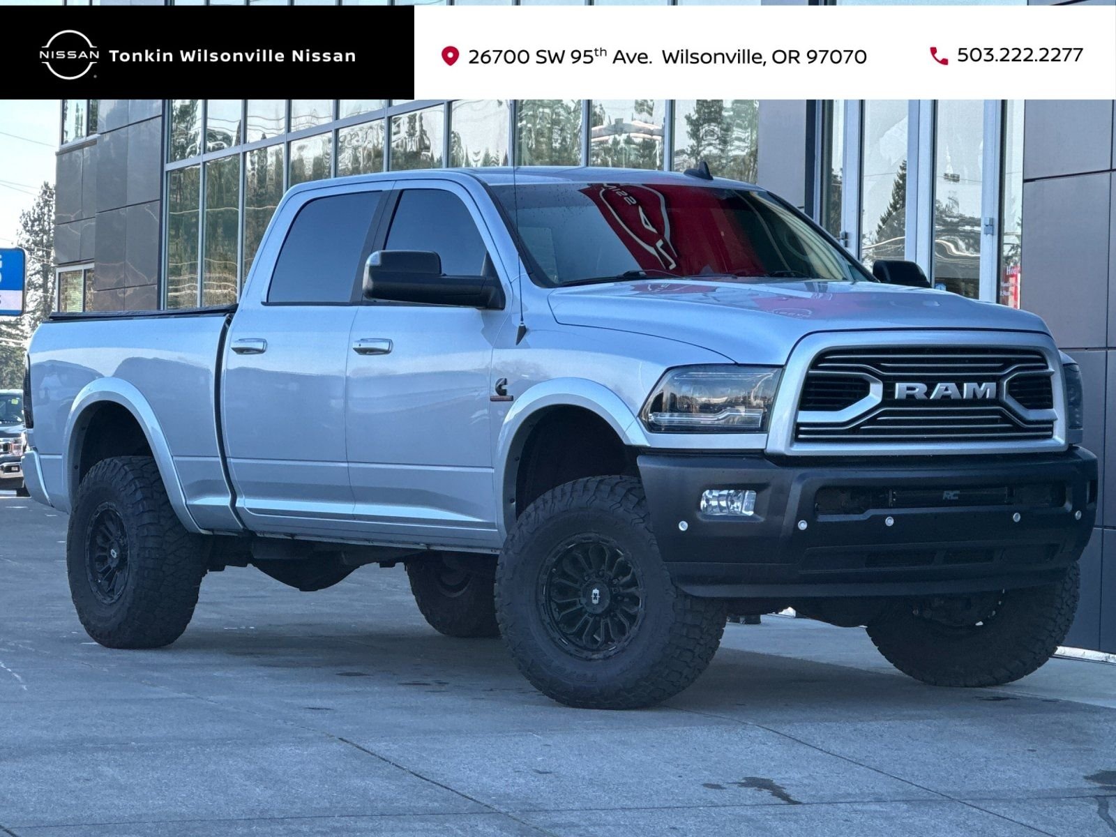 Used 2018 Bright Silver Clearcoat Metallic Ram Laramie image 1