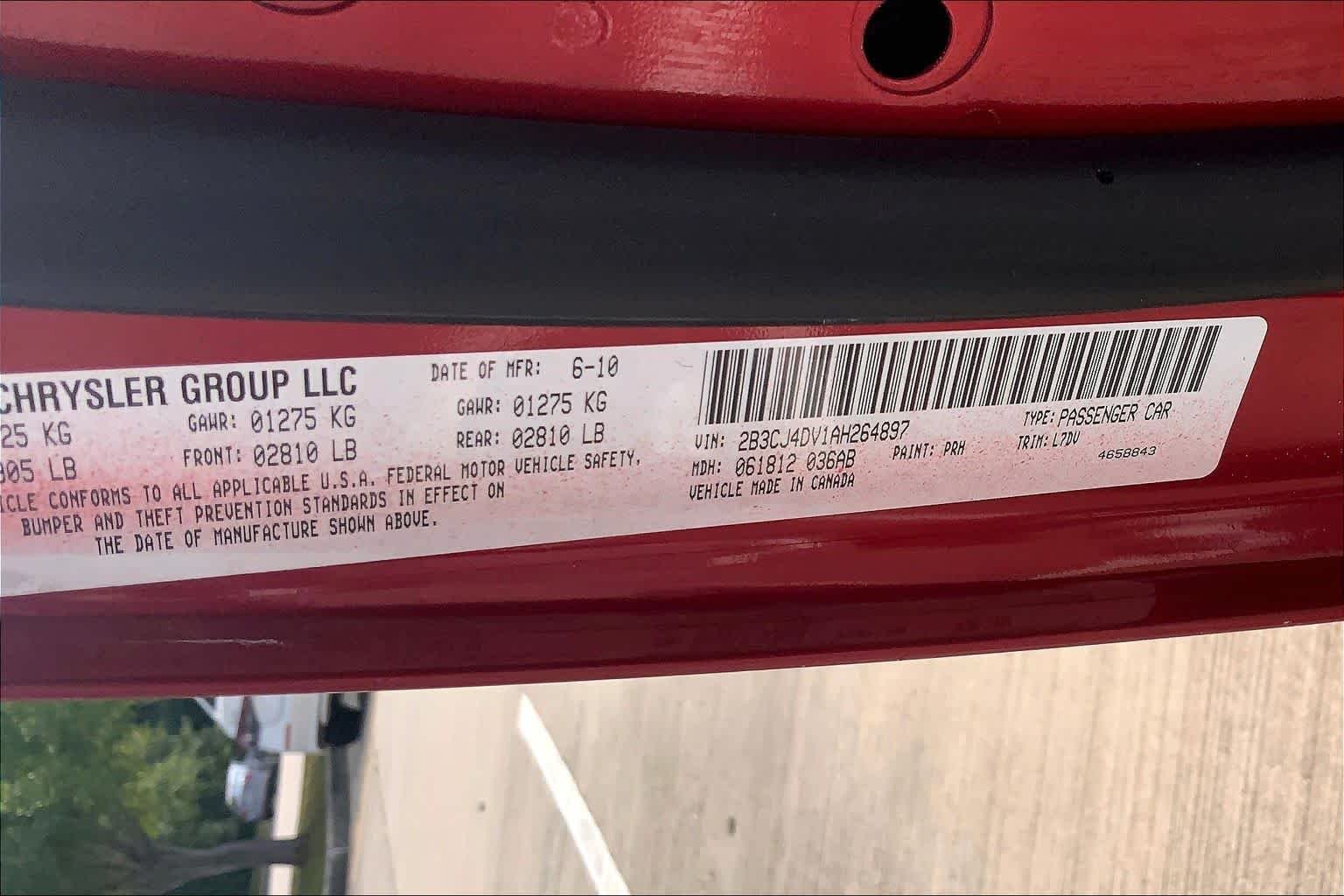 Used 2010 Inferno Red Crystal Pearl Dodge SE image 28