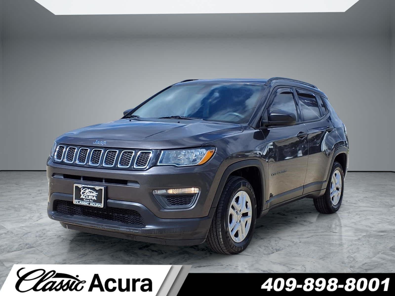 Used 2018 Jeep Compass Sport with VIN 3C4NJCAB7JT133525 for sale in Beaumont, TX