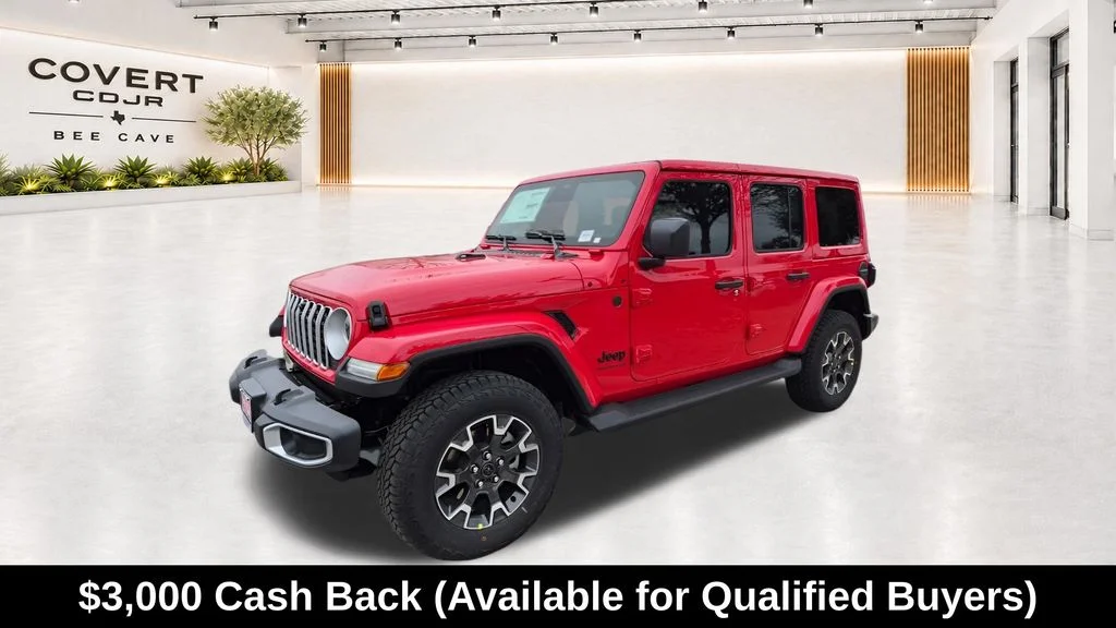New 2026 Firecracker Red Clear-Coat Exterior Paint Jeep Sahara image 4