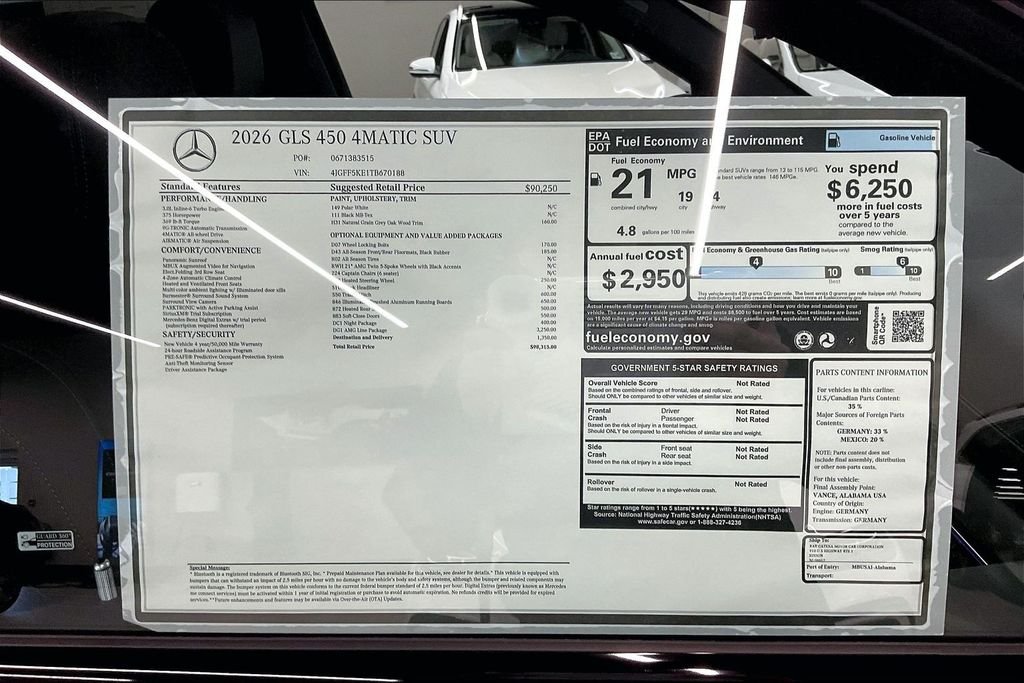 New 2026 Polar White Mercedes-Benz GLS 450 image 14