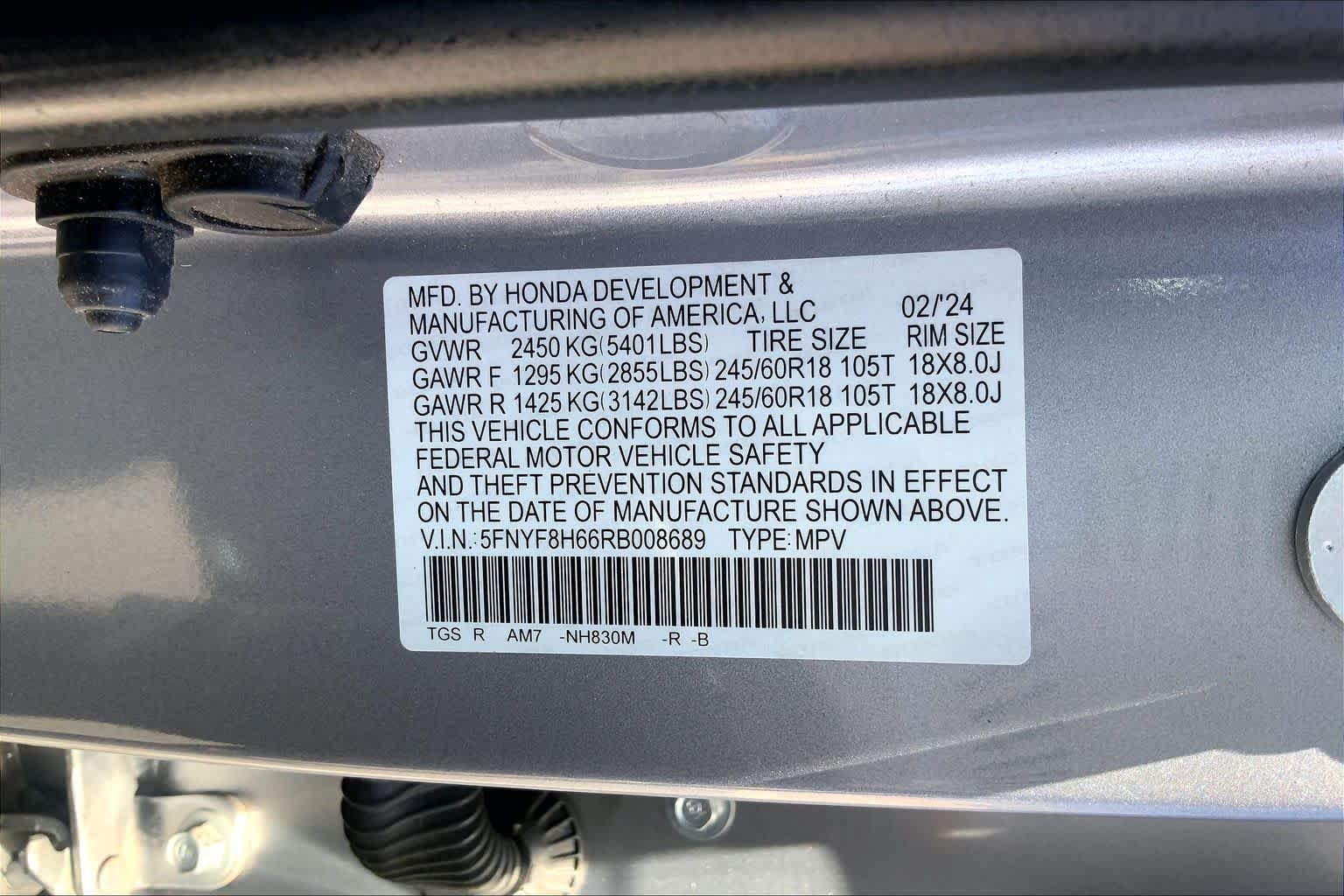 Used 2024 Lunar Silver Metallic Honda TrailSport image 34