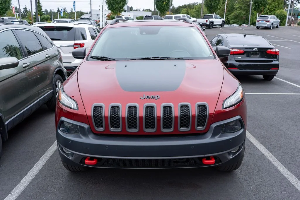Used 2017 Deep Cherry Red Crystal Jeep Trailhawk L Plus image 2
