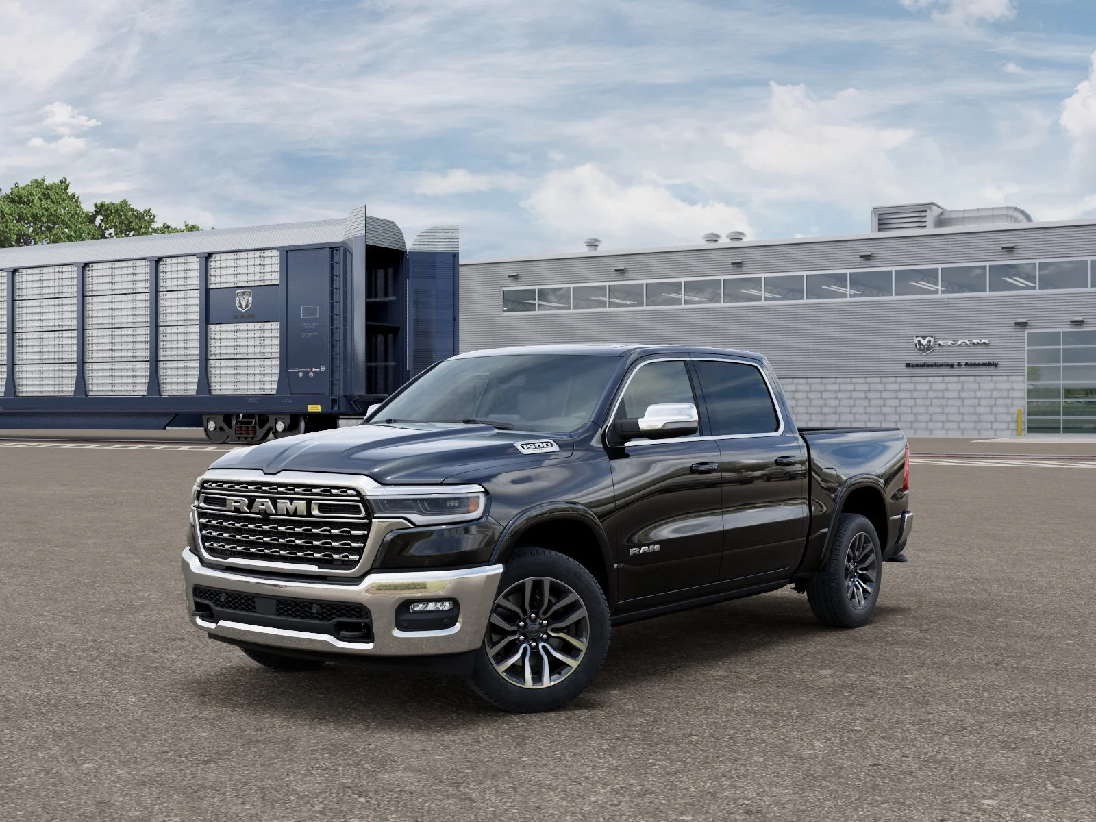 New 2027 Diamond Black Crystal Pearl-Coat Exterior Paint RAM Limited image 1