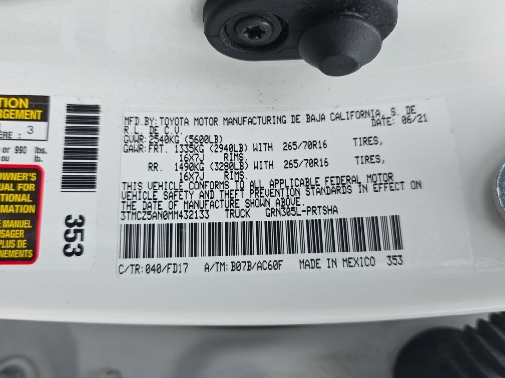 Used 2021 White Toyota TRD Off-Road image 17