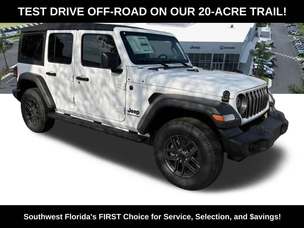 New 2026 Bright White Clear-Coat Exterior Paint Jeep Sport image 2