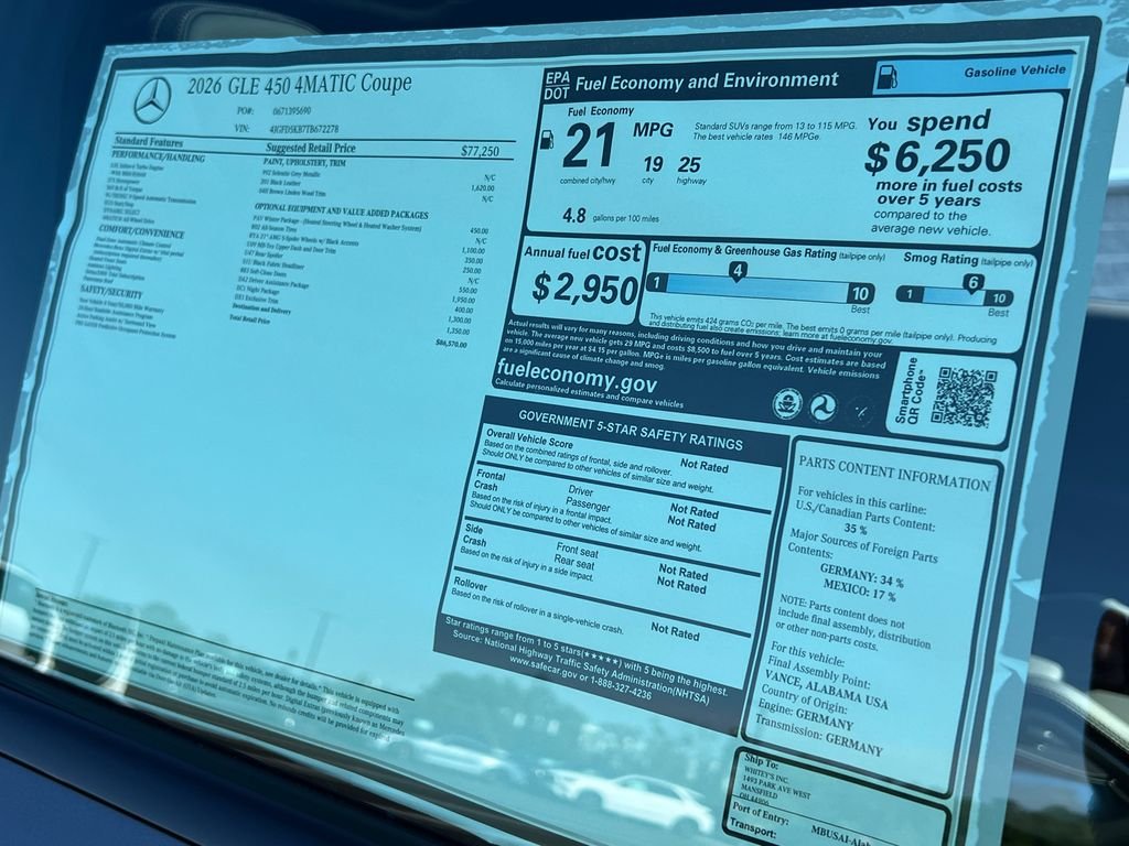 New 2026 Selenite Grey Metallic Mercedes-Benz GLE450 image 37