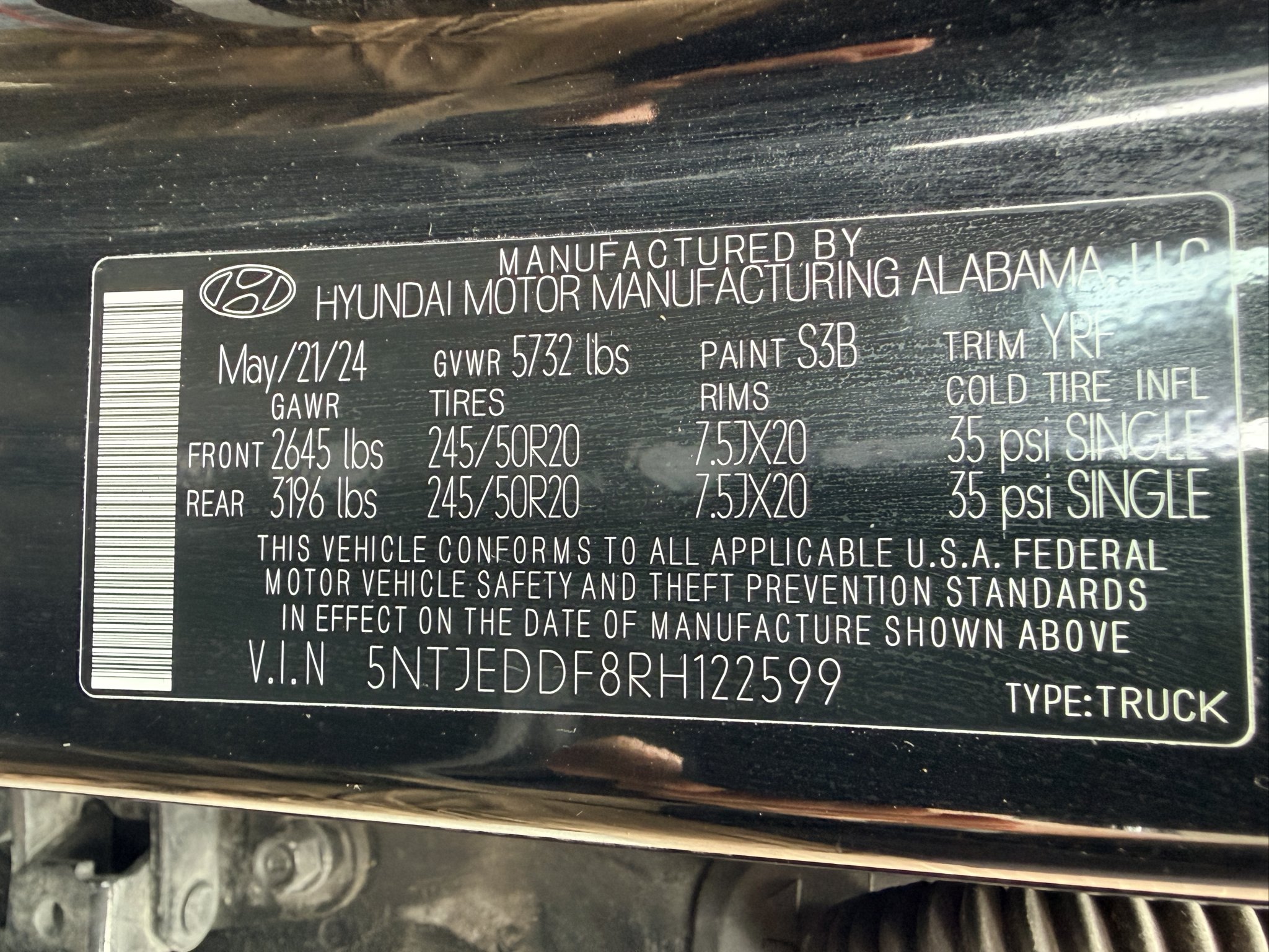 Certified Used 2024 Phantom Black Hyundai Limited image 32