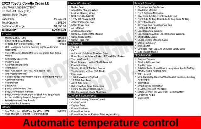 Used 2023 Black Toyota LE image 17