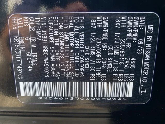 Used 2023 Super Black Nissan SV image 28