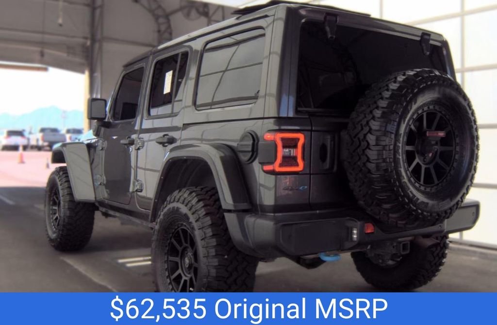 Used 2021 Gray Jeep Unlimited Rubicon 4xe image 4