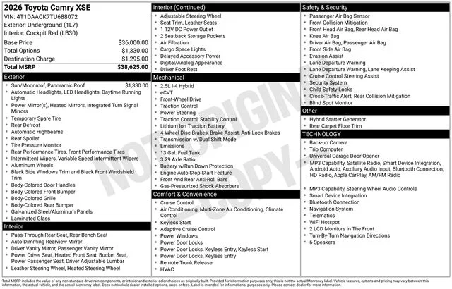 Used 2026  Toyota XSE image 30