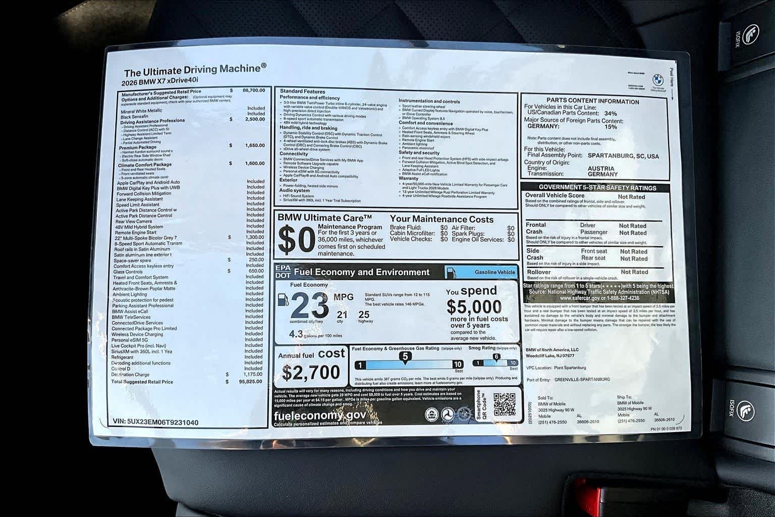 New 2026 Mineral White Metallic BMW xDrive40i image 20