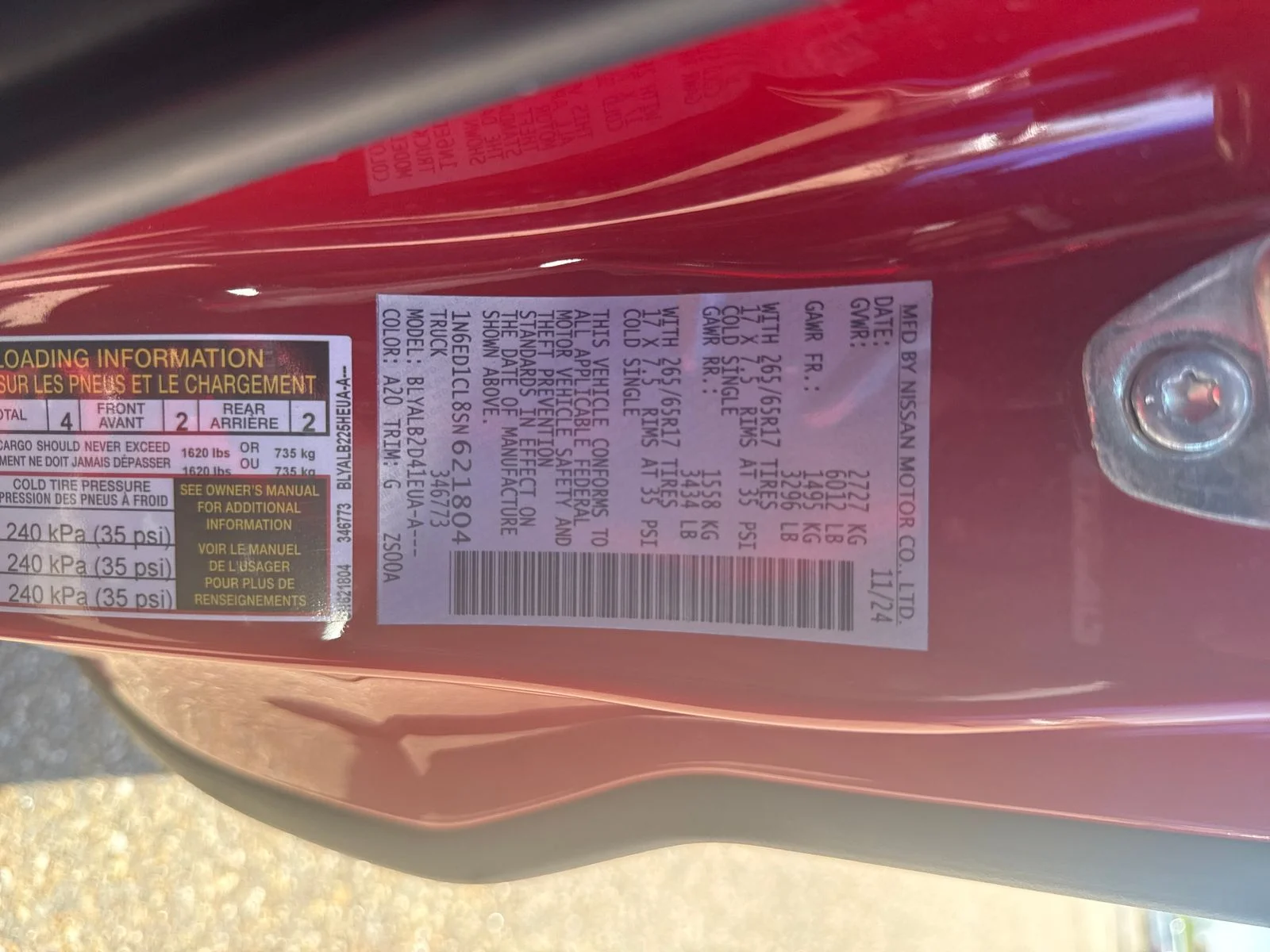 Used 2025 Red Nissan SV image 29