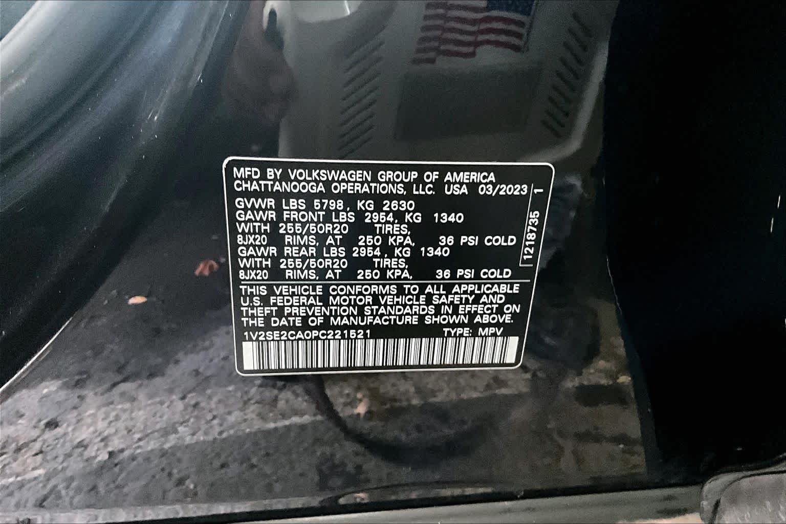 Certified Used 2023 Deep Black Pearl Volkswagen 3.6L V6 SEL R-Line Black image 34