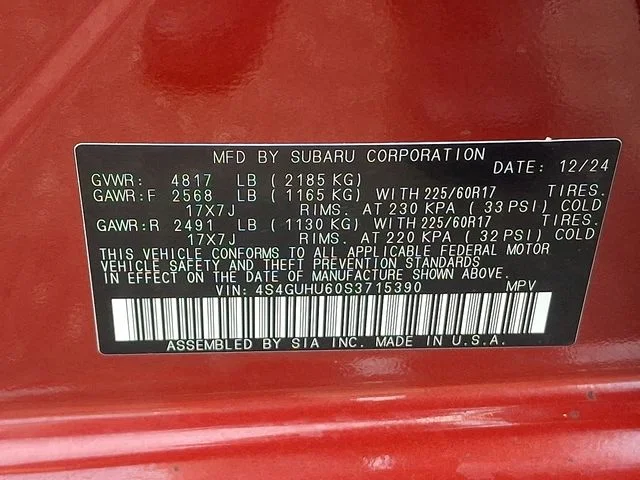 Used 2025 Red Subaru Wilderness image 28