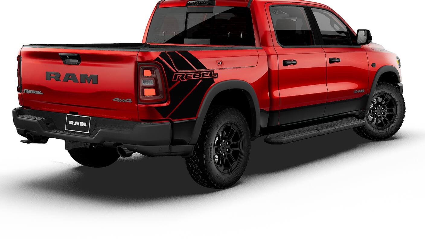 New 2027 Molten Red Pearl-Coat Exterior Paint RAM REBEL image 2