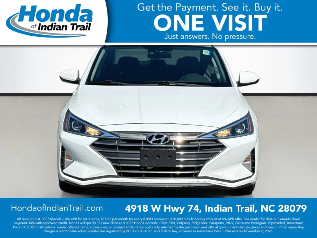 Used 2020 Hyundai Elantra SE with VIN 5NPD74LF2LH610199 for sale in Indian Trail, NC