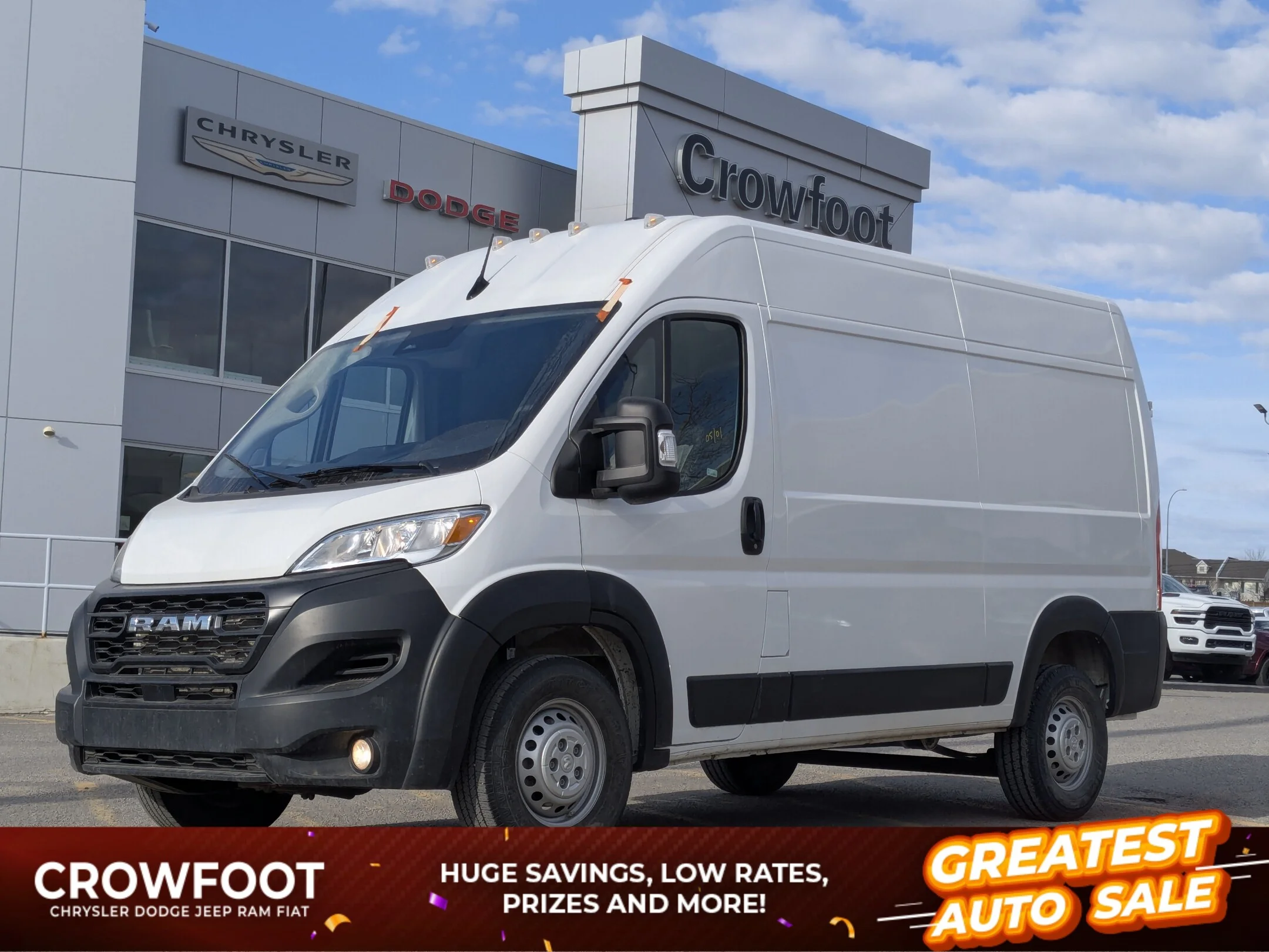 Certified Used 2025 White RAM Tradesman - - FWD - 2500 High Roof 136 WB w/Pass Seat & More! image 1