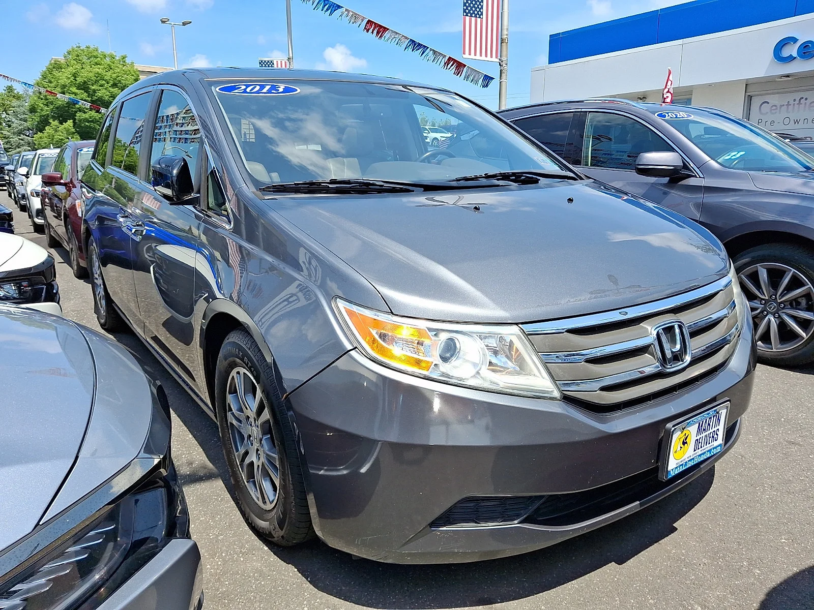 Used 2013 Honda Odyssey EX-L with VIN 5FNRL5H62DB016812 for sale in Ardmore, PA