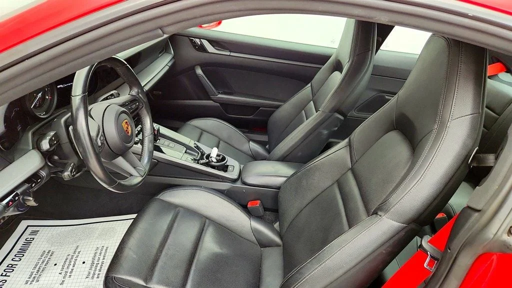 Used 2020 Guards Red Porsche Carrera Coupe w/ Classic Wheels, Bose Audio, LCA & Cooled Seats image 19