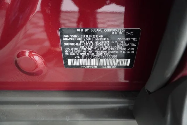 New 2026 CRIMSON RED PEARL Subaru Limited XT image 12