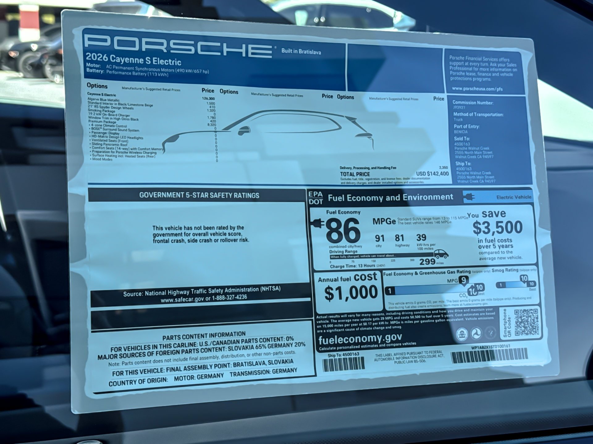 New 2026 Algarve Blue Metallic Porsche S Electric image 30