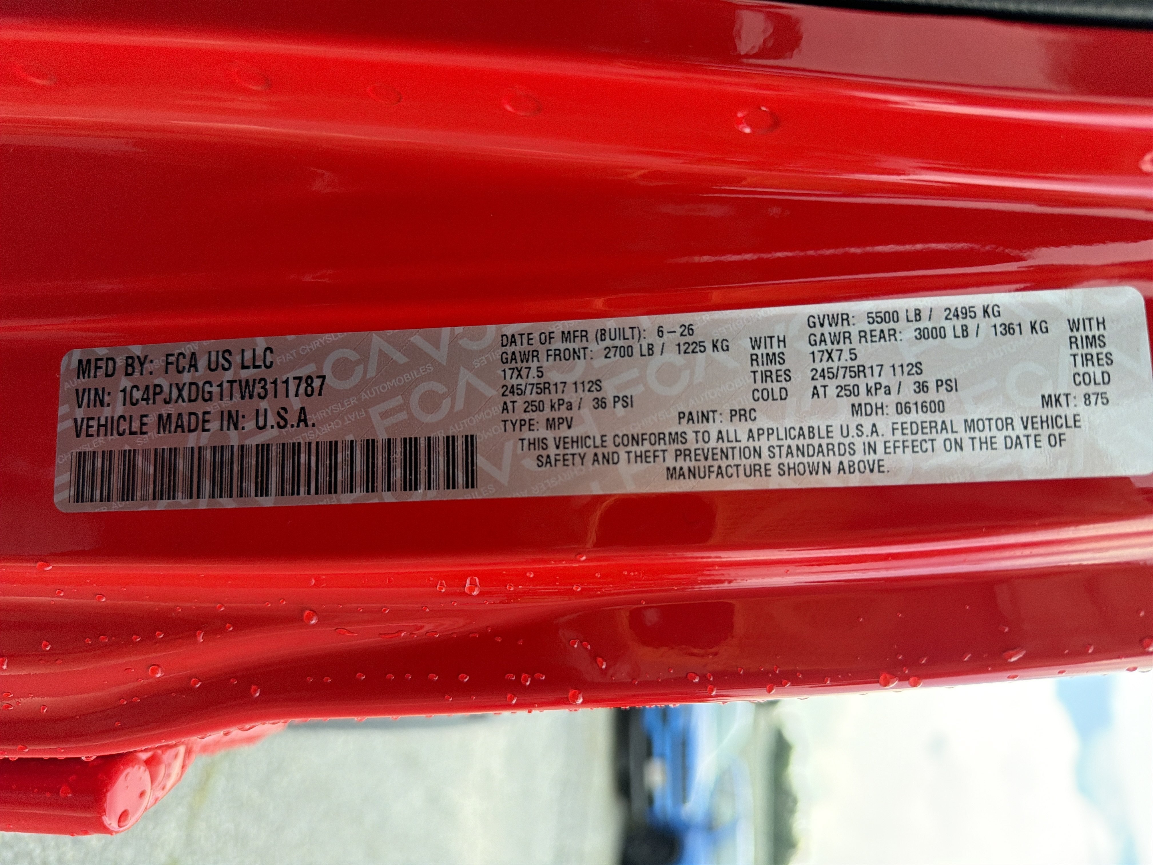 New 2026 Firecracker Red Clear-Coat Exterior Paint Jeep Sport S image 34