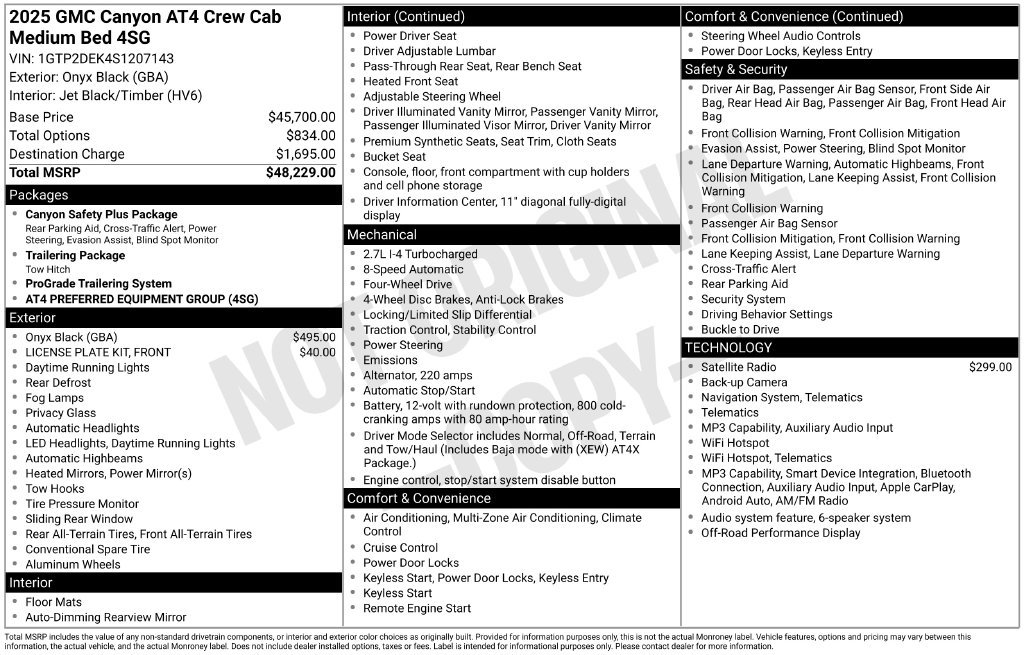 Used 2025 Black GMC AT4 image 4