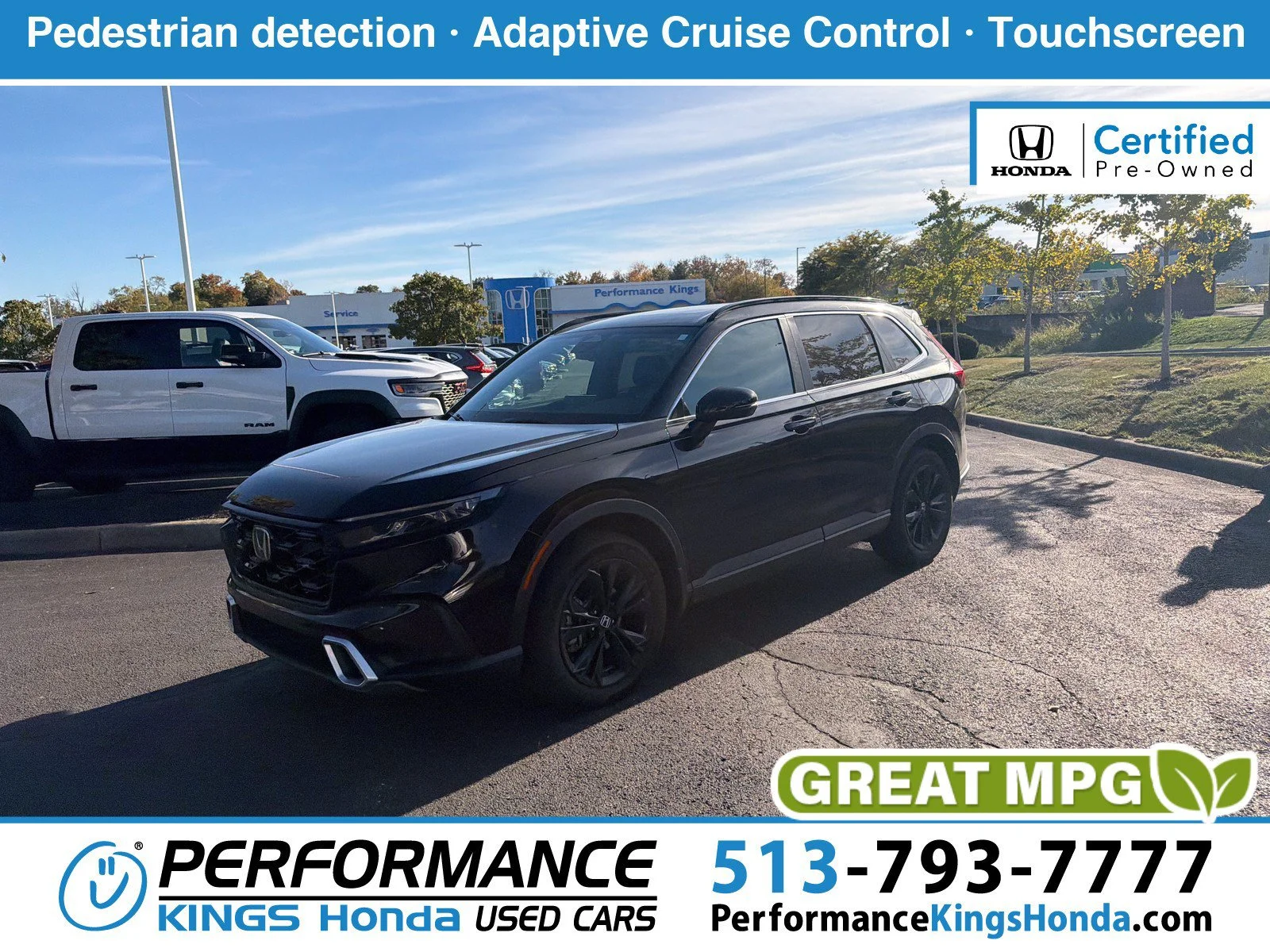 Certified Used 2024 Crystal Black Pearl Honda Sport Touring image 1