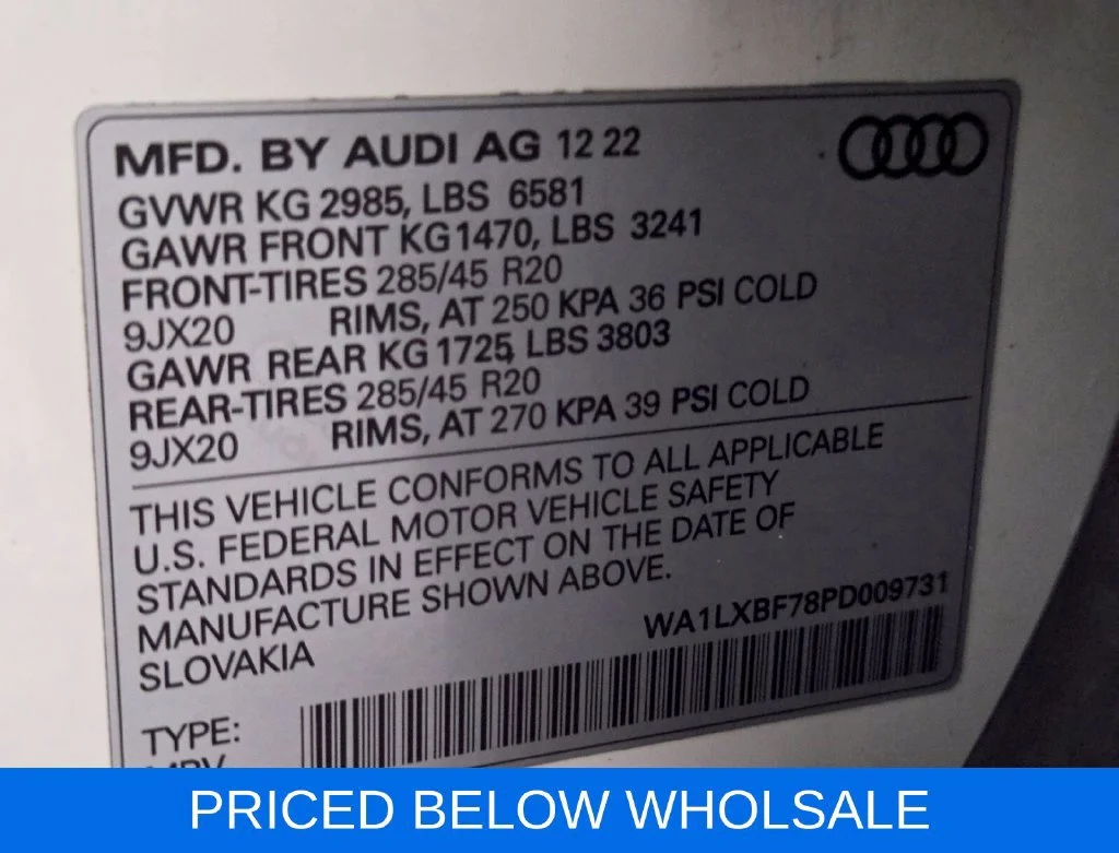 Used 2023 Carrara White Audi Premium Plus image 33
