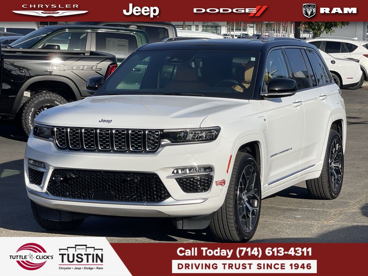 Used 2023 Bright White Clearcoat Jeep Summit Reserve image 3