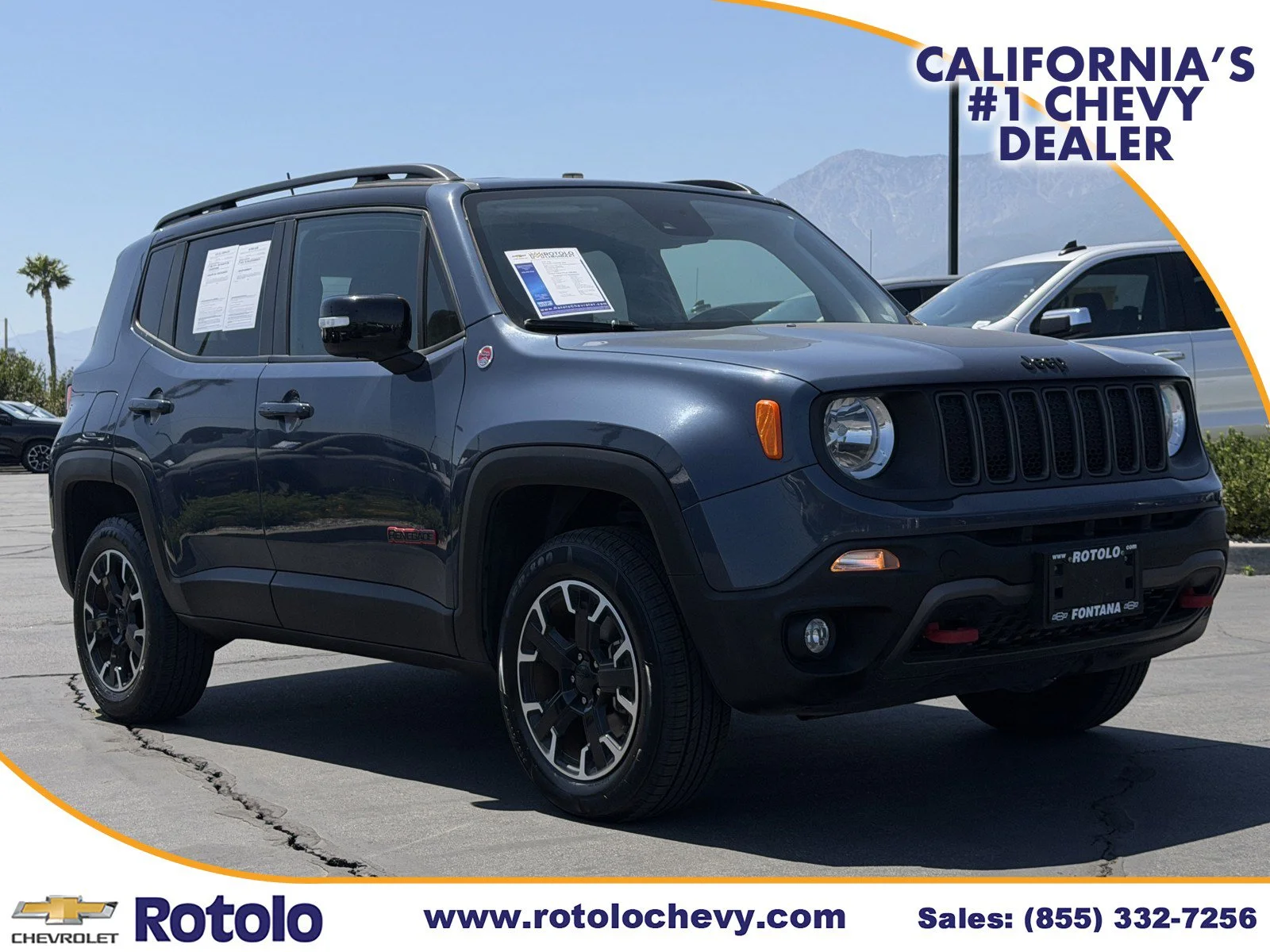 Used 2023 Slate Blue Pearlcoat Jeep Trailhawk image 1
