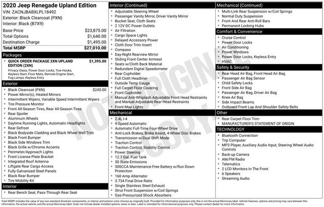 Used 2020 Black Jeep Sport image 2